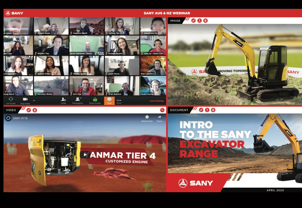 Sany ANZ Launches a world first Dealer Webinar in June.